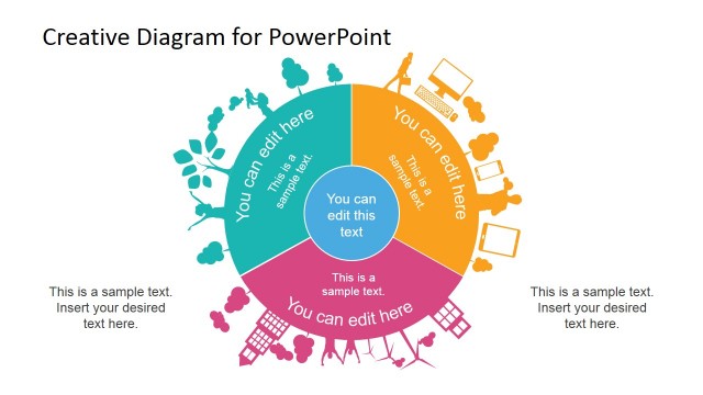 Circular Creative Diagram Template for PowerPoint
