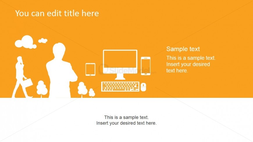 Orange Technology PowerPoint Slide Design