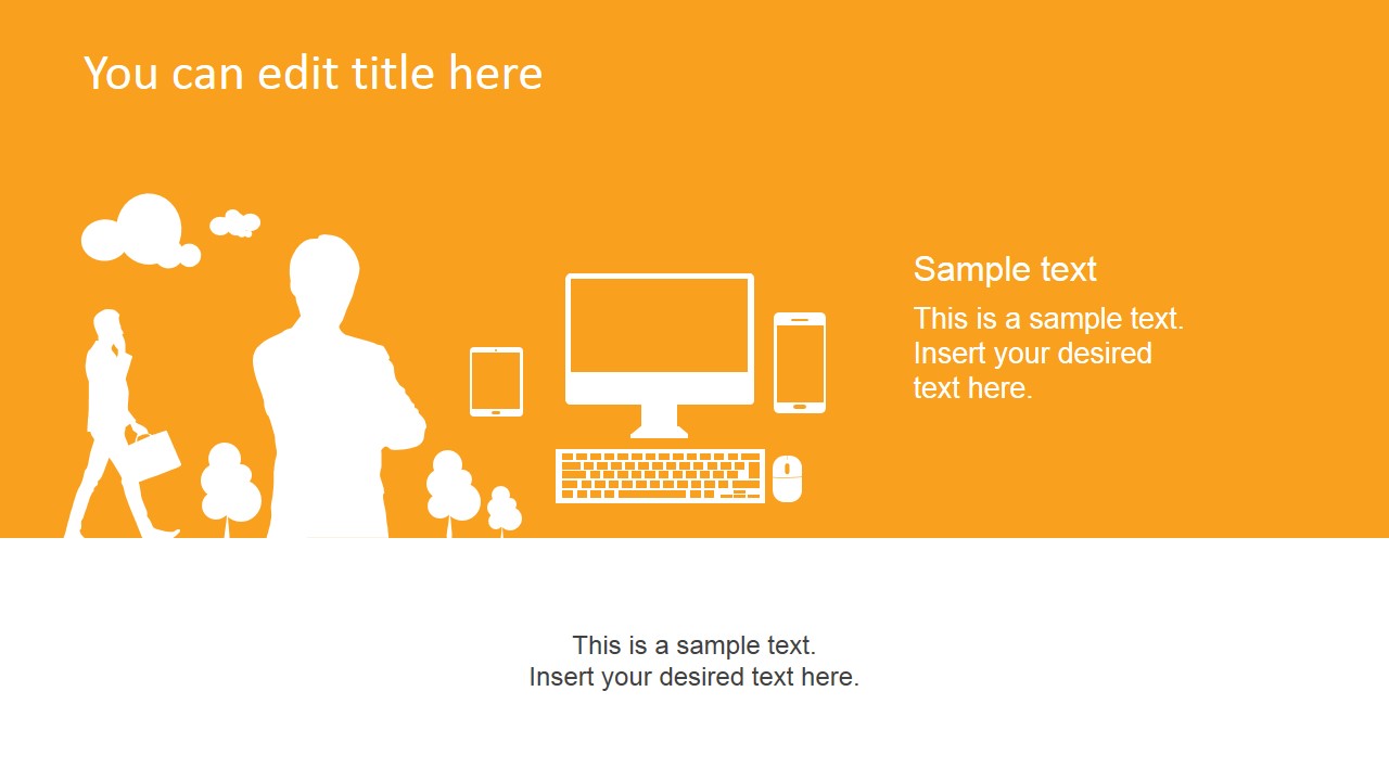 Orange Technology PowerPoint Slide Design