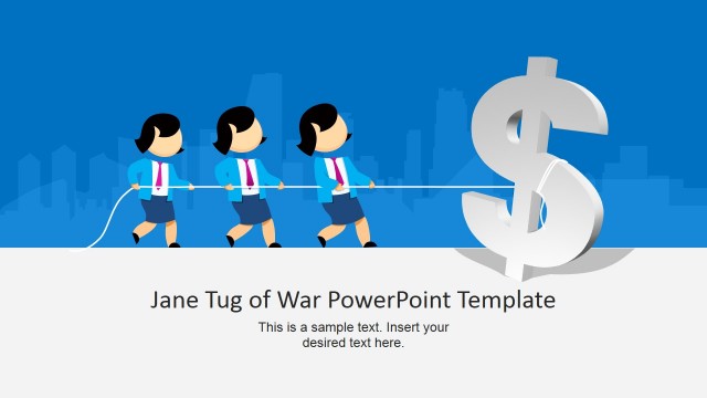 Jane Tug of War PowerPoint Template