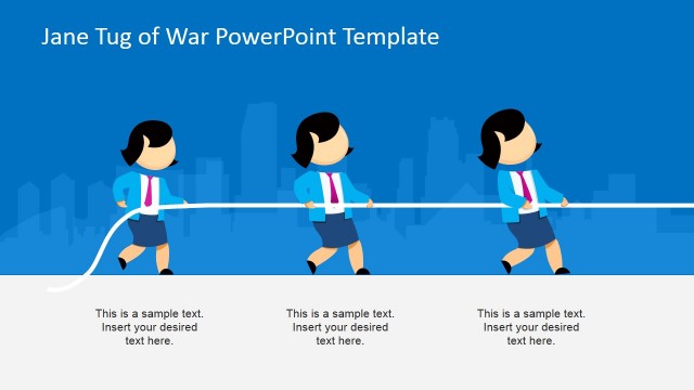 Female Cartoon Characters Slide Design for PowerPoint
