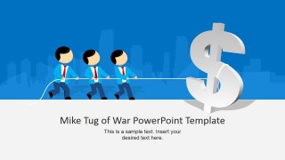 Mike Tug of War Clipart Design with Dollar Sign