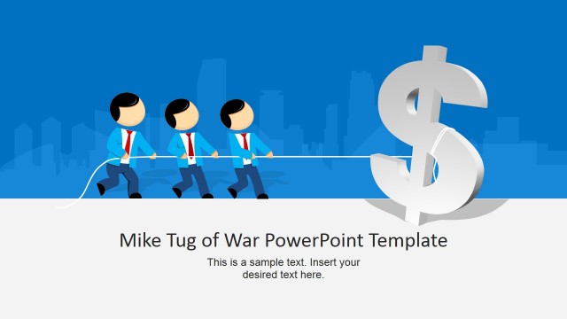 Mike Tug of War PowerPoint Template