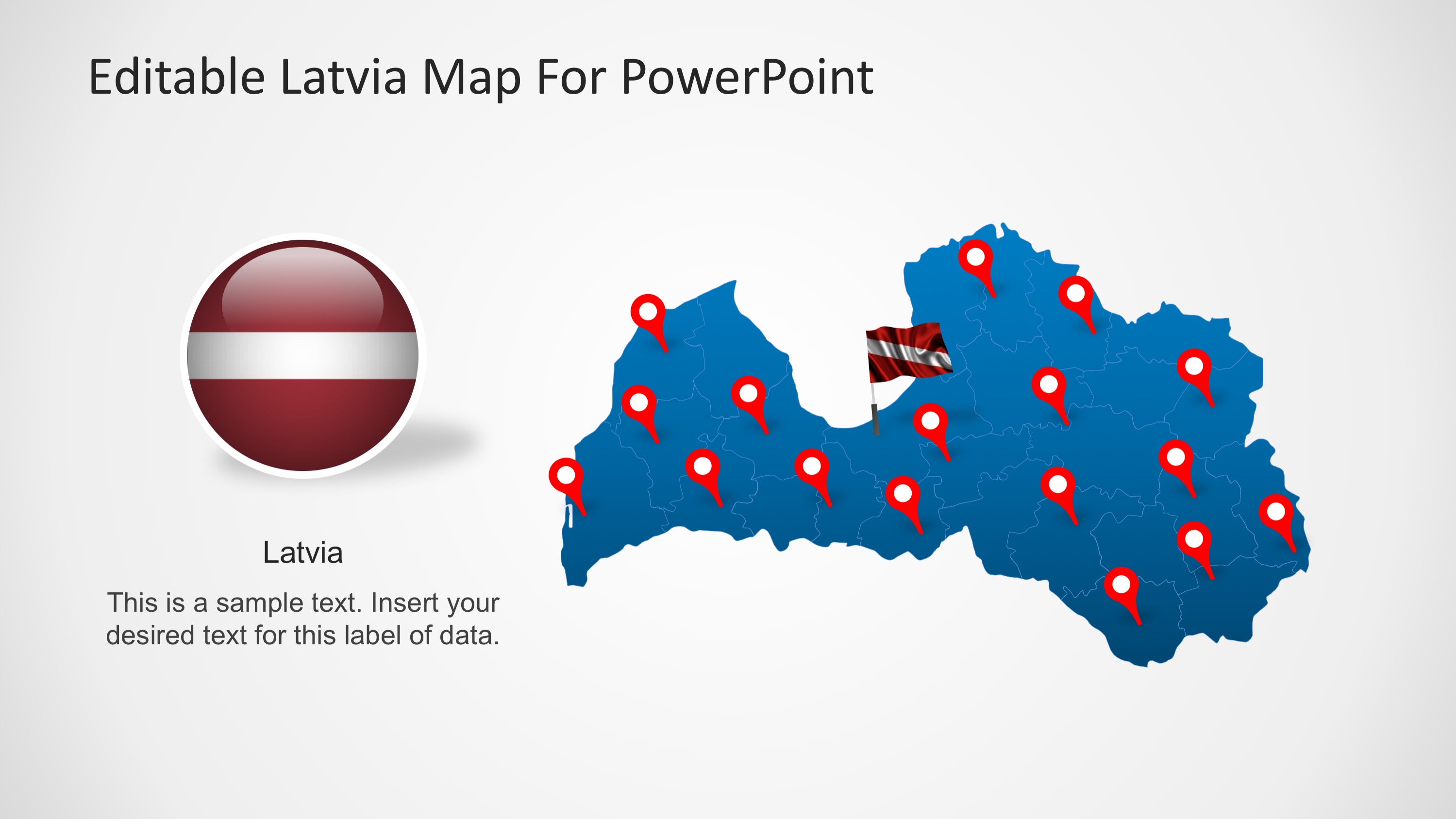 PPT Map of Latvia