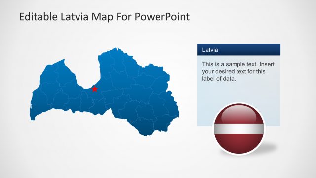 Latvia Political Outline Map for PowerPoint