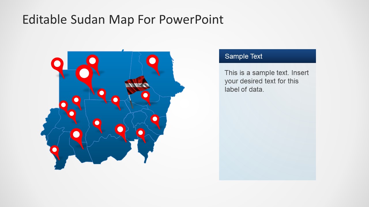 Editable Sudan PowerPoint Map