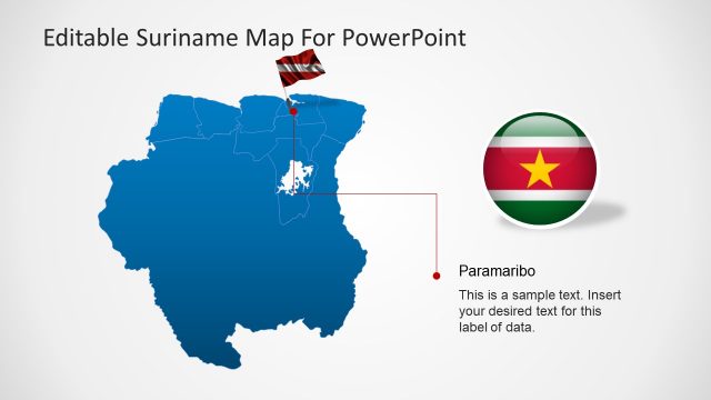 Capital City Flag Pointer for Suriname