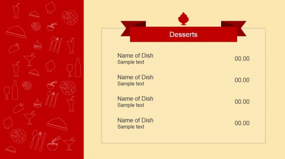 Dessert and Sweet Menu PowerPoint Template