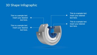 PowerPoint Diagram Layered with Four Cylinders