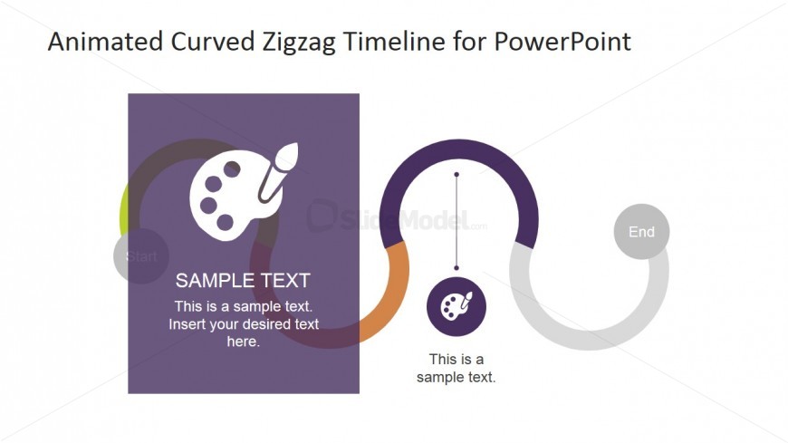 PowerPoint Flat Design Highlighted Third Stage Timeline