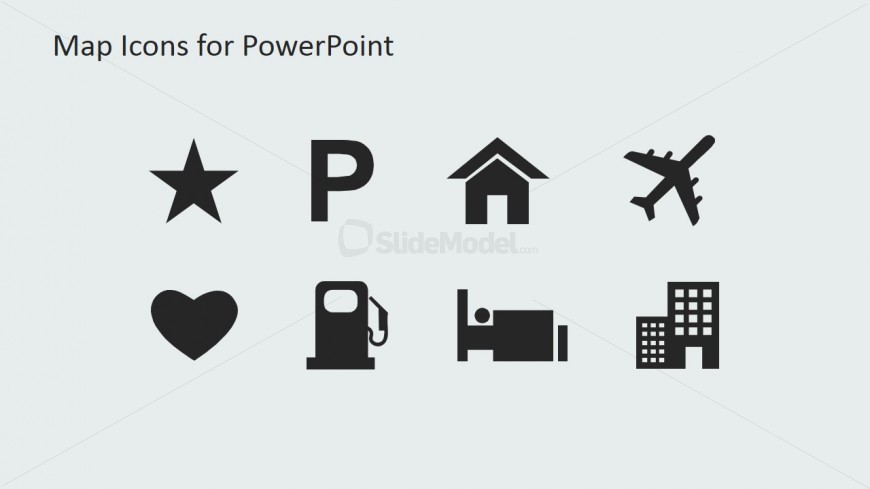 PowerPoint City Map Clipart Icons