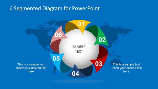 6 Segmented Diagram with Blue Backdrop