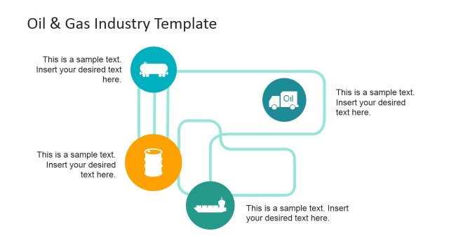 Oil and Gas Industry PowerPoint Flow Diagram