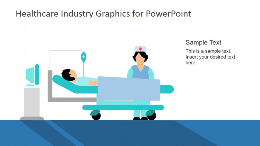 PowerPoint Slide with Patient in Hospital Bed