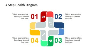 Healthcare Cross with Numbers from One to Four