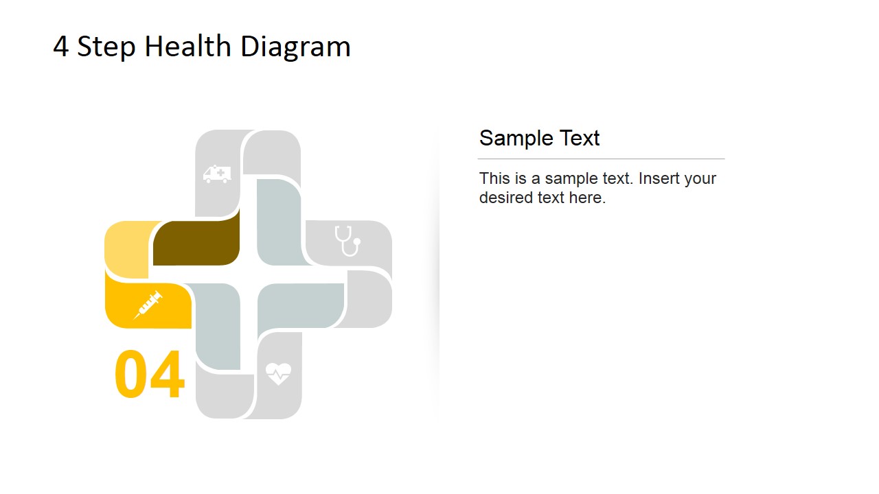 Injection Icon for 4 step Cross Diagram for PowerPoint