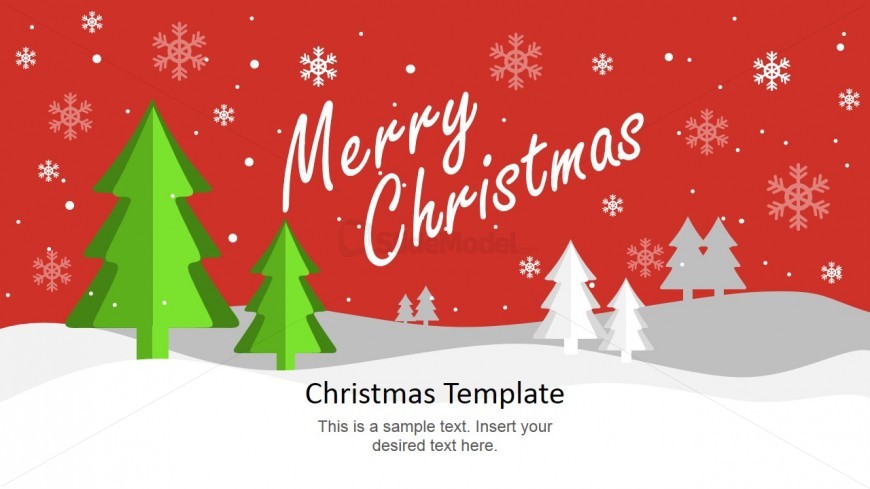 PowerPoint Slide Merry Christmas Scene