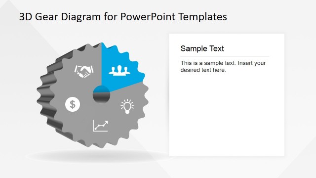 3D Gear Highlighting People Icon