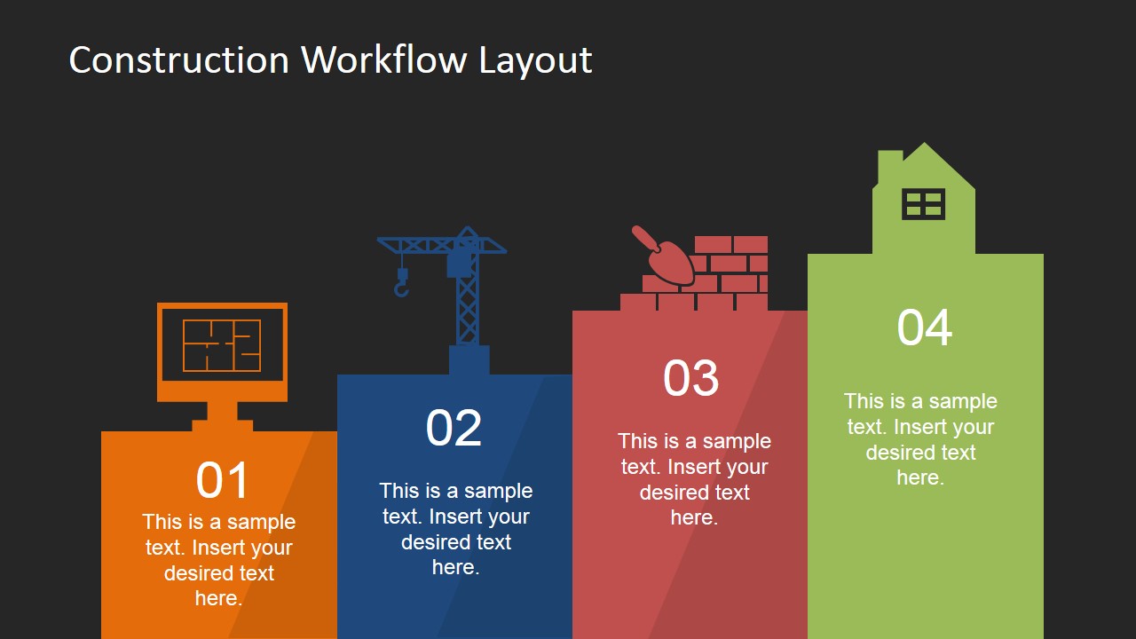 Construction Workflow Layout for PowerPoint & Presentation Slides