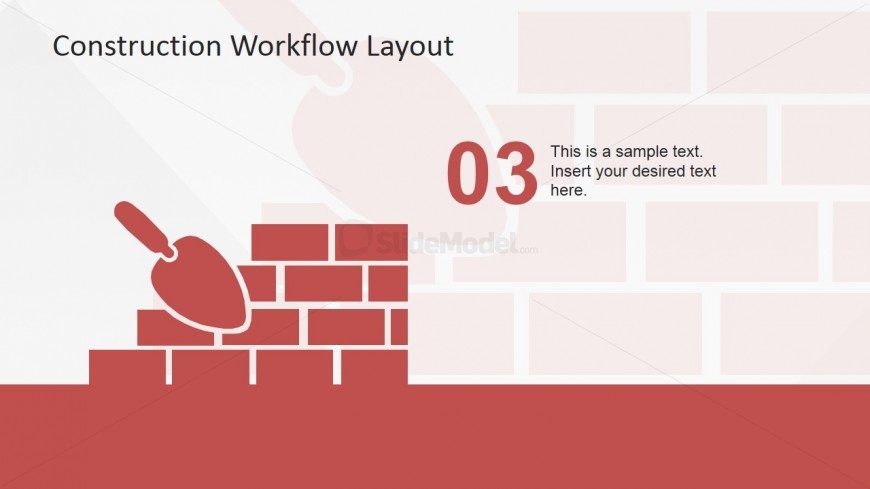 PowerPoint Icons of Wall Bricks and Trowel