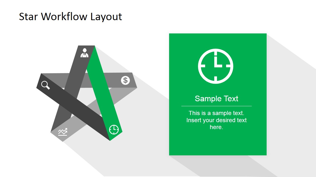Schedule Topic Highlight in 5 Steps Star Model - SlideModel, image size:1280x720