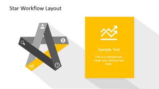 PowerPoint 5 Steps Star Diagram with Step Highlighted