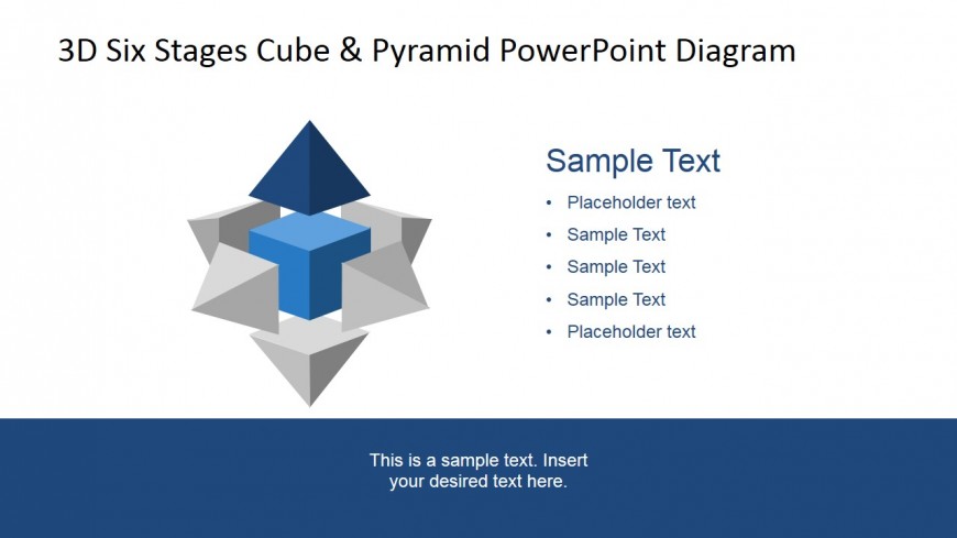 Six Stages PowerPoint Diagram Top 3D Pyramid