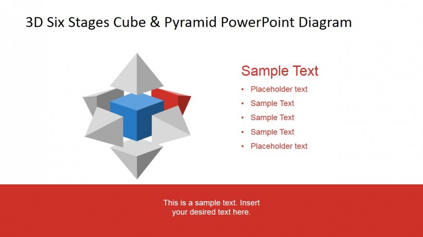 PowerPoint Diagram with Second Stage Pyramid Highlight