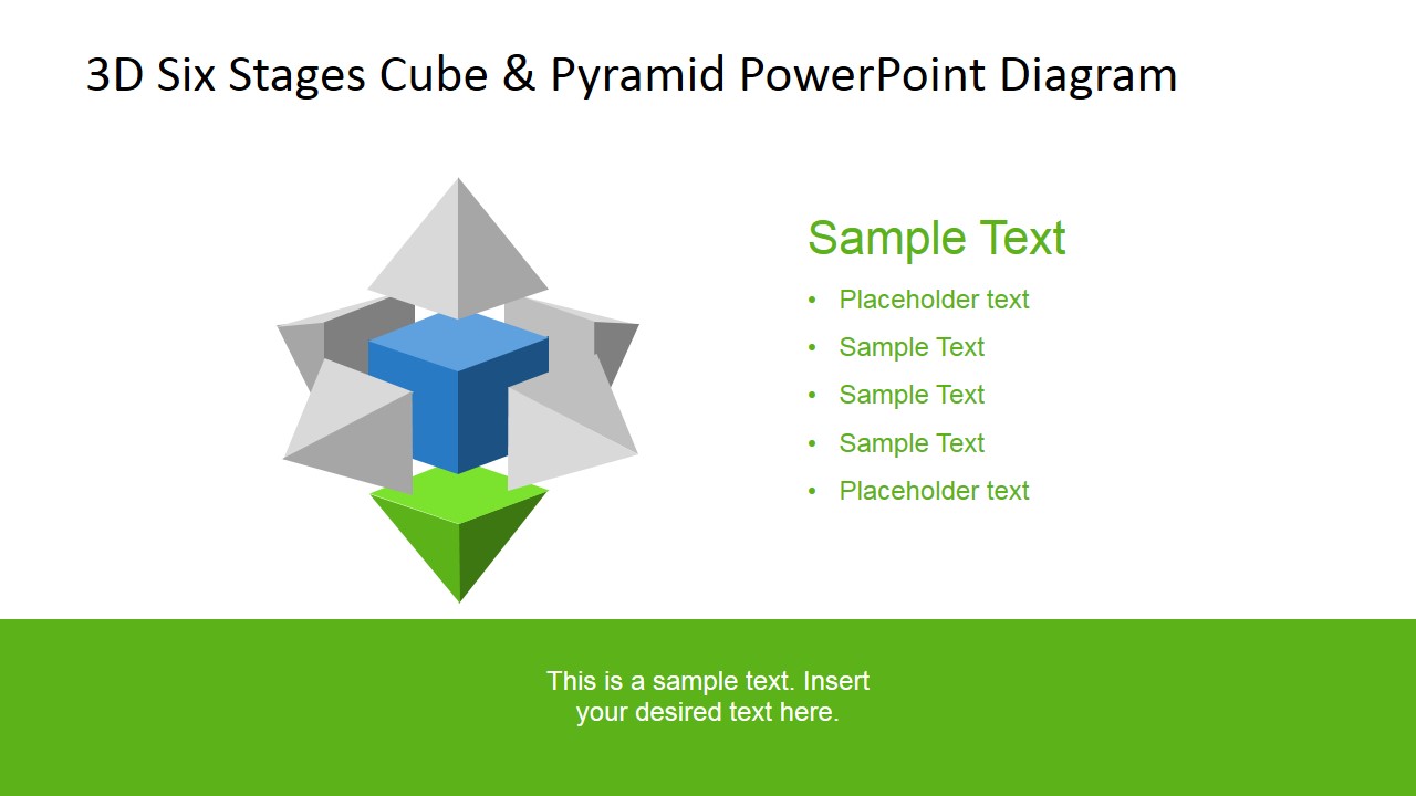 3D Six Stages Cube & Pyramid PowerPoint Diagram - SlideModel