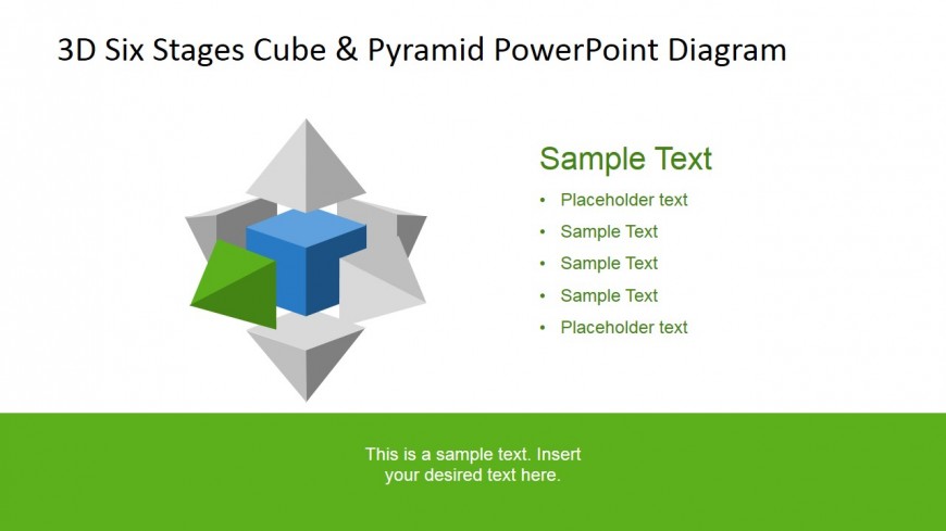 PowerPoint 3D Pyramid in Front Left Cube Side