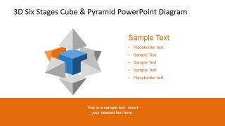 PowerPoint Diagram Sixth Pyramid Colored