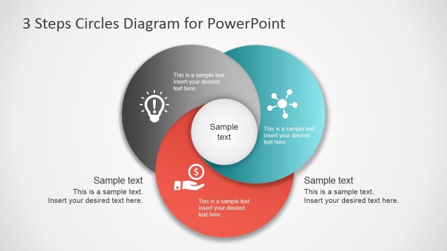 3 Step Circles Diagram for PowerPoint