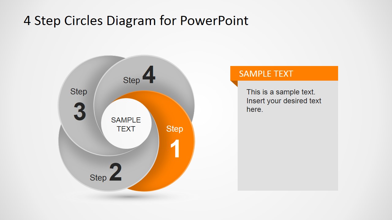 4 Step Circles Diagram for PowerPoint - SlideModel