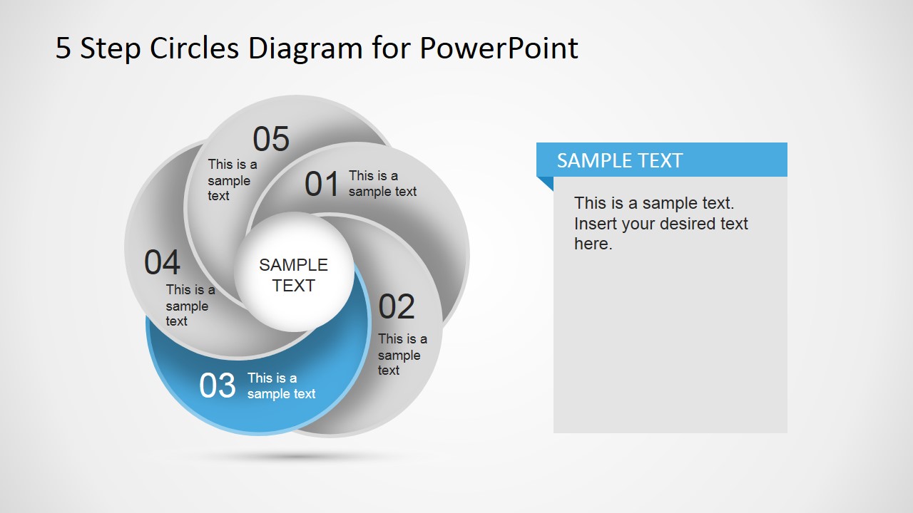5 Step Circles Diagram For Powerpoint Slidemodel 0000