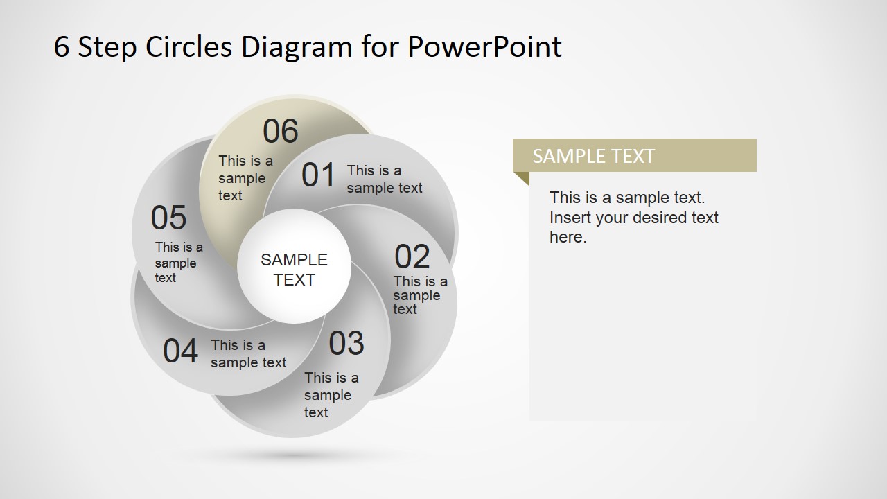 6 Step Circles Diagram For Powerpoint Slidemodel