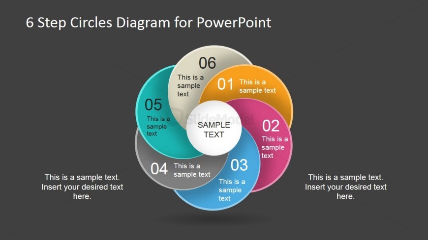 PowerPoint Shapes forming a Circular Diagram