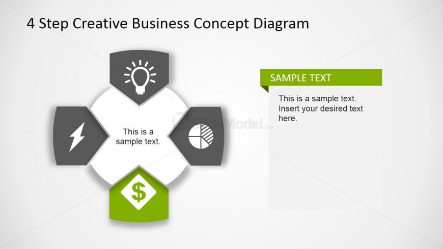 Creative Business Diagram - Money Sign Icon