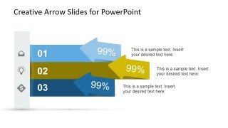 Creative Arrow Slide Design with 3 Elements