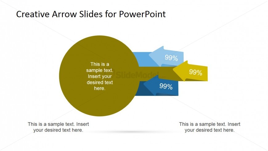 Circles Diagram with Arrows for PowerPoint 2 Step