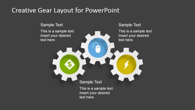 3 Gear Shapes for PowerPoint