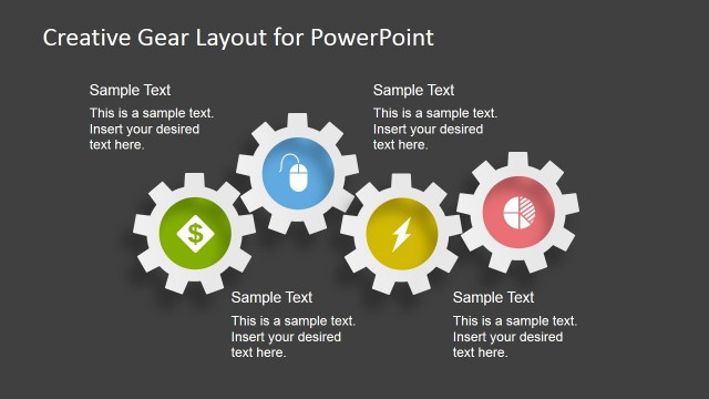 4 Gears – Gear Layout for PowerPoint