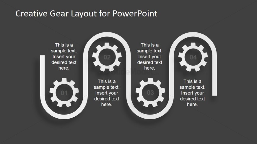Gear Process Layout for PowerPoint