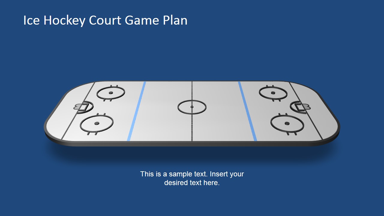 3-Dimentional Ice Hockey Court for PowerPoint