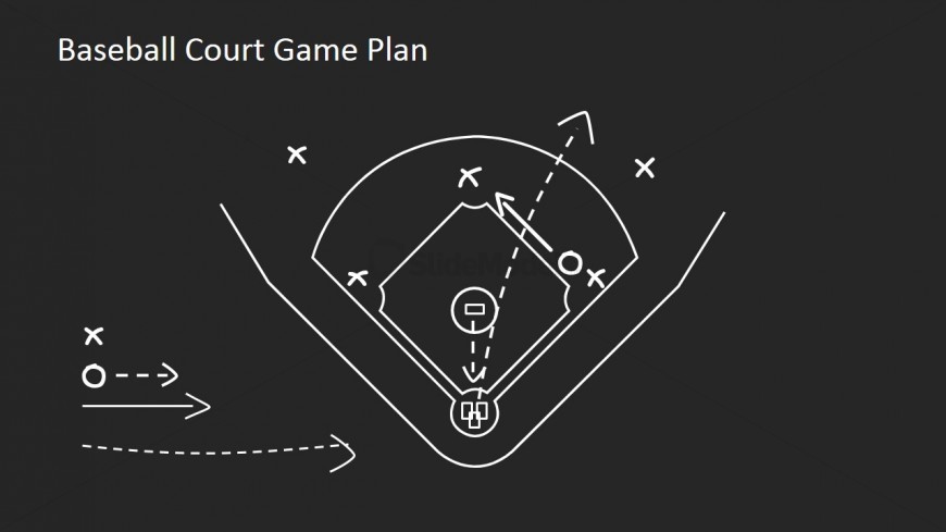 Black and White Flat Baseball Strategy