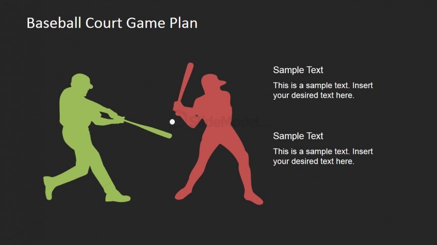 Baseball Players PowerPoint Silhouettes