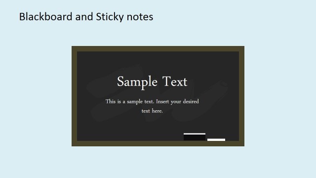 Blackboard and Sticky Notes PowerPoint Shapes