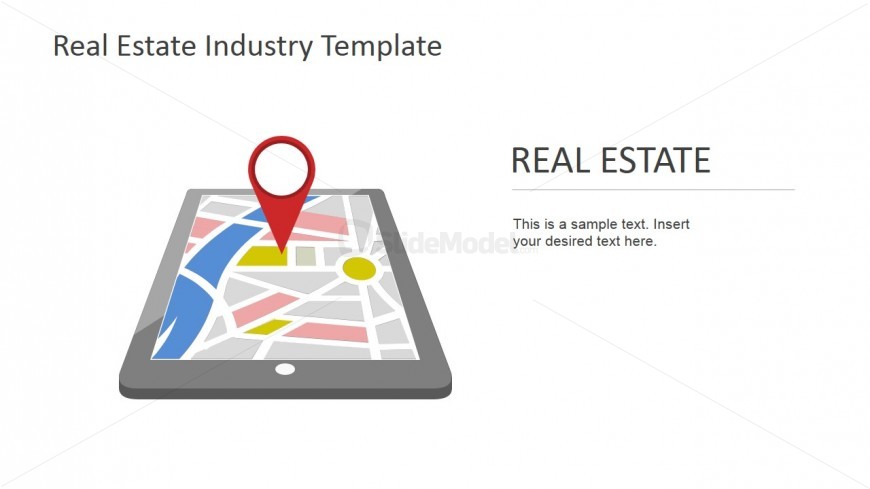 Real Estate Map with GPS in Mobile Device