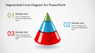 3 Level 3D Segmented Cone Diagram