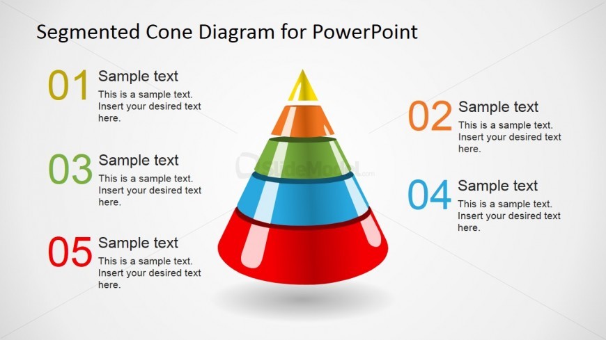 5 Level 3D Segmented Cone Diagram