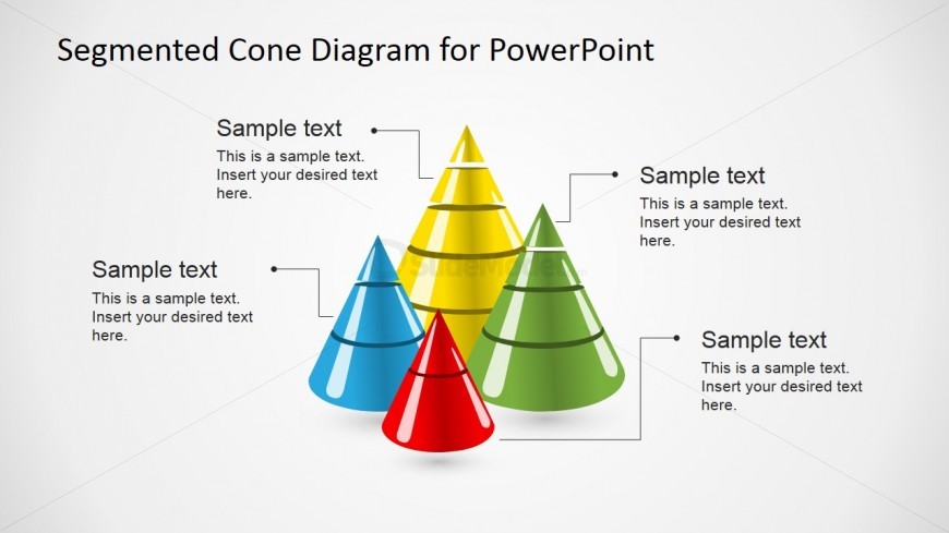 Segmented 3D Cone Graphics for PowerPoint
